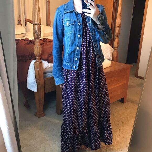 Long Modest Handmade Ruffle Jumper Prairie‎ Cottage Core Dress Size Medium - Picture 1 of 2